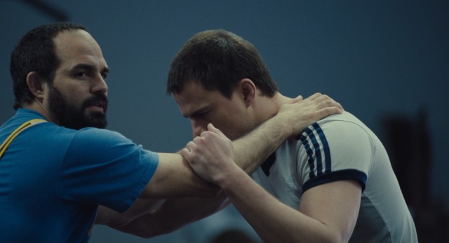 Eventually, both Schultz brothers (Mark Ruffalo and Channing Tatum) move to Foxcatcher and train for their wrestling matches there.