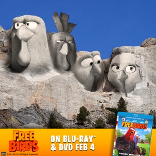 Turkeys take over Mount Rushmore to promote Fox's Blu-ray and DVD release of "Free Birds."