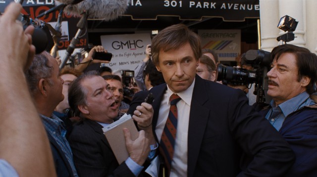 Gary Hart (Hugh Jackman) evolves from presidential candidate to center of a scandal in Jason Reitman's "The Front Runner."