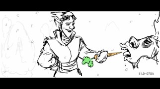 Kristoff has kind of a steampunk look in this deleted early version of his introductory scene.