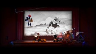 Different animation styles collide in the Oscar-nominated Mickey Mouse short "Get Horse!"