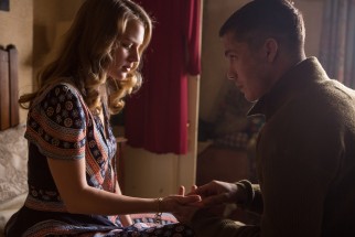 Emma (Alicia von Rittberg), the younger of the film's two speaking female roles, shares an intimate bedroom moment with Norman (Logan Lerman).