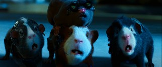 The G-Force team is thrust into action from the get-go. They are, clockwise from top, Speckles the mole (voiced by Nicolas Cage) and guinea pigs Blaster (Tracy Morgan), Darwin (Sam Rockwell), and Juarez (Penelope Cruz).