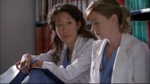 Cristina and Meredith work together to determine what is wrong with a teenage beauty paegant contestant in the pilot episode "A Hard Day's Night."