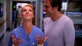 Izzie Stevens (Katherine Heigl) is visited by her dead fianc Denny Duquette (Jeffrey Dean Morgan) in ten scattered Season 5 episodes.