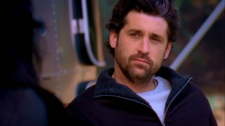 Derek Shepherd (Patrick Dempsey) has let himself go, as evidenced by his beard and country setting.