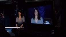 Missi Pyle shows off her Laliari smile in "Creating the Thermian Race." Since two Missi Pyles are apparently better than one, we see her sitting and up-close on the TV. This technique does add some welcome visual flair to the new featurettes.