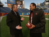 ESPN's Sean Salisbury lobs light, easy questions at The Rock.