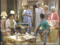 Blanche's grandson and his hooligan friends crash "On Golden Girls."
