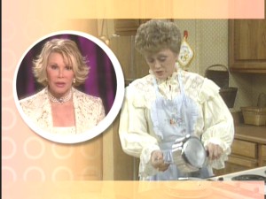 Joan Rivers comments on Blanche's frilly attire.
