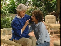 Dorothy lectures her grown but irresponsible son in "Family Affair."