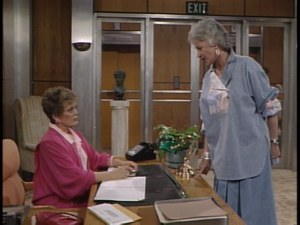 Jealousies run high when Dorothy moves in on Blanche's job in "Joust Between Friends."