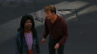 Whoopi Goldberg earned her Oscar not only for masterful blend of comedy and gravitas, but also her ability to pretend that Patrick Swayze was nowhere to be seen.