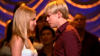 New power couple Quinn Fabray (Dianna Agron) and Sam Evans (Chord Overstreet!) take the lead at sectionals, singing "(I've Had) The Time of My Life."