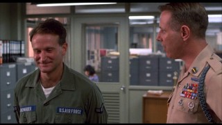 No-nonsense Sgt. Major Dickerson (J.T. Walsh) takes an immediate disliking to Cronauer.
