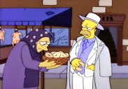 Homer Simpson is treated like Part II Vito Corleone in this Simpsons clip, one of many excerpts of homages, tributes, and references seen in "Godfather World."