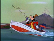 Goofy takes to the water in "How to Fish."