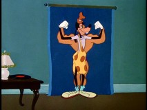 Goofy tries to bulk up in "Goofy Gymnastics."