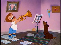 Junior makes a racquet in "Father's Weekend."