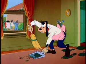 The Goof tends to a spot of housework on "Father's Day Off."