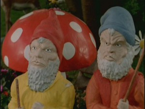 Unfortunately for our protagonists, neither of these creepy gnomes is named David nor works for Travelocity.