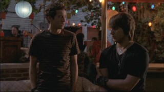 In a rare moment in the series, Rusty (Jacob Zachar) tells off Cappie (Scott Michael Foster) when Kappa Tau policies go against his standards.