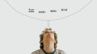 Recycling the film's theatrical poster design, the DVD's menus don't try hard to fill in the vast whiteness.