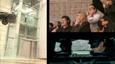 Michel Gondry and crew react to the old car in the elevator stunt in "The Art of Destruction."