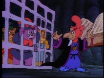 Mad wizard Zorlok locks up Gruffi, Zummi, and Grammi in "For Whom the Spell Holds."