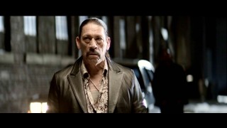 "Machete" star Danny Trejo provides a brief, rear cover-photographed cameo as suspicious customer Frankie Makina.