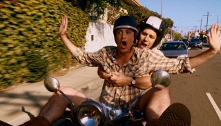 Carefree times, like a hands-free Vespa ride, are in order for new best friends Sydney (Jason Segel) and Peter (Paul Rudd).