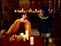 Fellow "Daily Show" correspondent John Oliver guest-stars up in two episodes. Here in "Safety", he plays a king who sees through his royal taster's shrewd scheme.
