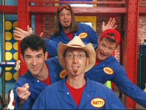 The Imagination Movers need you to help them with their brainstorming. Luckily, they don't pause to let you deny the offer à la other preschool shows.