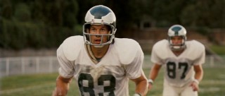 Here he is, Mark Wahlberg (formerly known as Marky Mark, of Funky Bunch fame) plays Vince Papale, suited up in Eagles garb.