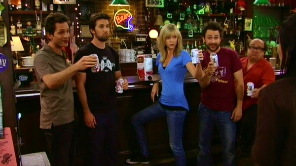 After Frank's failed intervention, the gang offers a toast in cola cans filled with boxed wine.