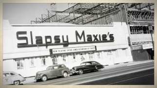 An old photo from "Then and Now Locations" shows us the nightclub Slapsy Maxie's, one of the film's assorted Los Angeles settings.