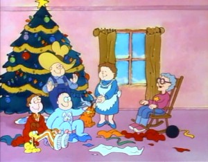 Jon's family celebrates Christmas in the country as they always do in "A Garfield Christmas."