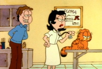 Jon uses Garfield's Thanksgiving Eve vet's appointment to land a date with the not easily impressed Dr. Liz Wilson.