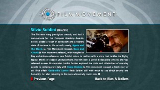 Biographies are supplied for Film Movement favorite Silvio Soldini and his sorta leading lady, Alba Rohrwacher.