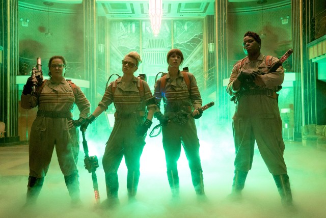 Slimer green prominently features in the film to an extent it did not in the two predecessors.