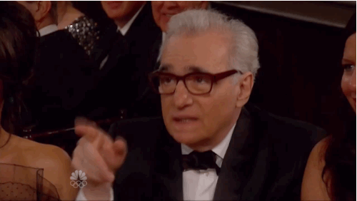 Presumably, Martin Scorsese will do more than just wave and point from his seat when the Golden Globes give him their Best Director award for the fourth time this century.
