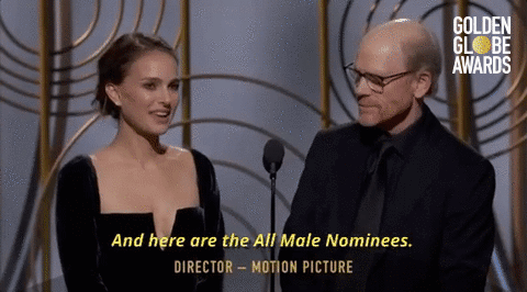 Natalie Portman threw shade at the Globes when giving out the Best Director award in 2018's Greta Gerwig-less field.