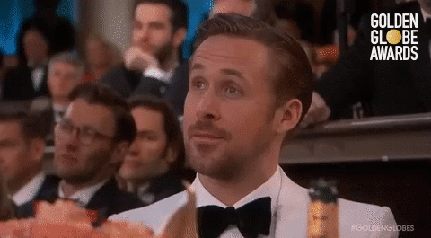 Ryan Gosling's reaction at the Golden Globes is all of us hearing that "Parasite" is ineligible for Best Picture.