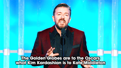 Perennial Golden Globes host Ricky Gervais throws down a sick burn at the awards show that has kept him relevant for the past ten years.