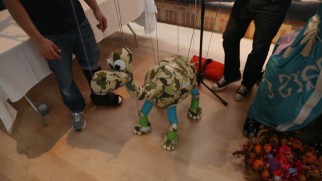 Pixar employees make dinosaurs under creative limitations in "Recyclosaurus."