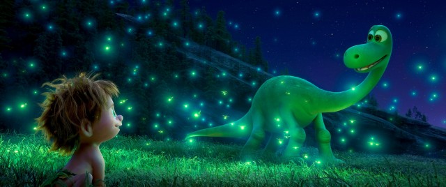 In Pixar's "The Good Dinosaur", an Apatosaurus named Arlo takes an epic journey with a young human boy named Spot.
