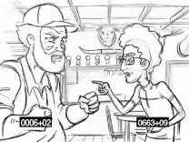 Cranky and Gerald square off in one of the set's many deleted scenes presented in story reel format.