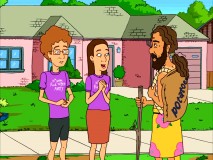 Gerald and Helen welcome the input of a Freegan Heinrich Mueller in "Freeganomics."