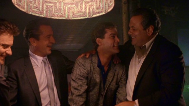 "Goodfellas" centers on New York mobsters Tommy DeVito (Joe Pesci), Jimmy Conway (Robert De Niro), Henry Hill (Ray Liotta), and Paulie Cicero (Paul Sorvino).