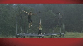 The twins play on a trampoline on the Blu-ray's menu.